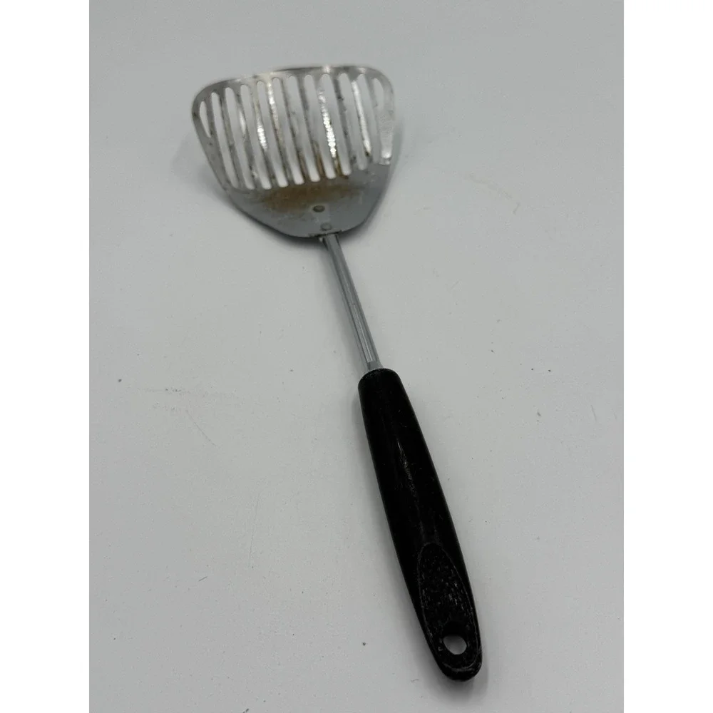 Vtg‎ Ekco Kitchamajig Slotted Spoon Strainer Whip Utensil Black Handle USA